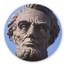 Abe Lincoln Keramisk Knapp