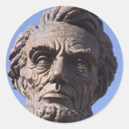Abe Lincoln-klistermärken Runt Klistermärke