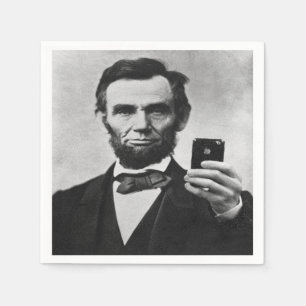 Abe Lincoln med Cell Mobil Pappersservett