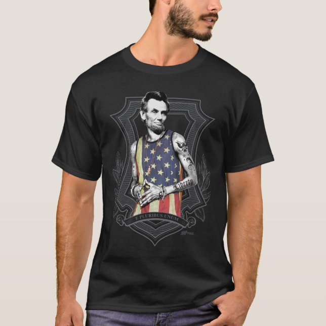 Abe Lincoln med tatueringT-tröja Tee (Framsida)