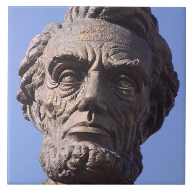 Abe Lincoln-minnesmärke Monument i Wyoming-platta Kakelplatta (Framsidan)