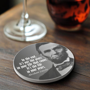 Abe Lincoln Quotation om Life Underlägg Sandsten