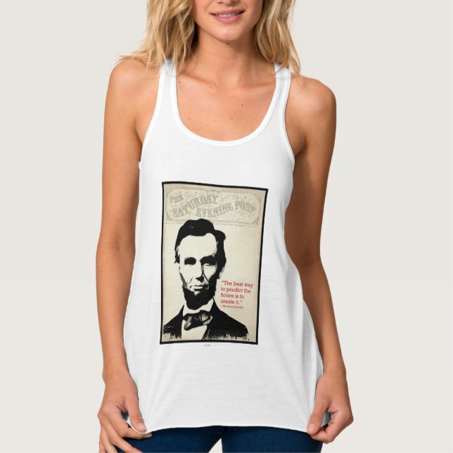 Abe Lincoln Quote Linne Med Racerback (Framsida)