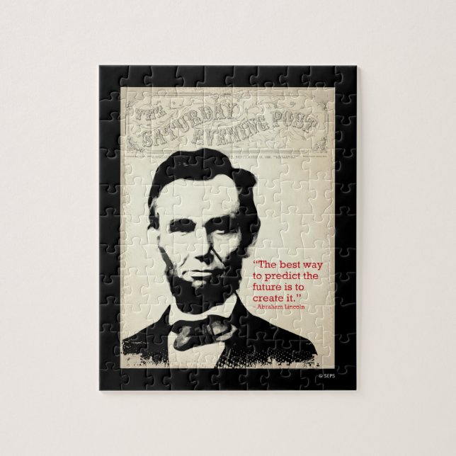 Abe Lincoln Quote Pussel (Vertikal)