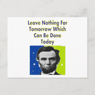 Abe Lincoln Quote T-Shirts & Gifts Vykort