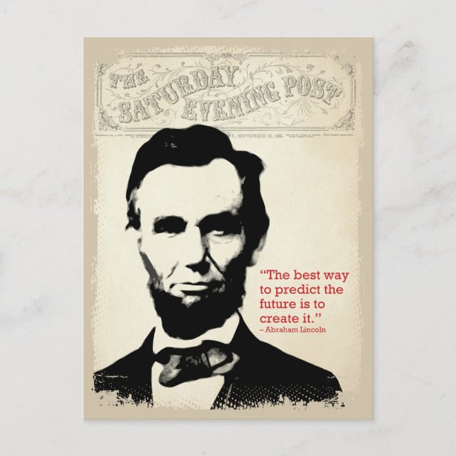 Abe Lincoln Quote Vykort (Framsida)