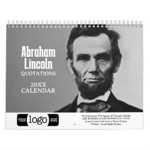 Abe Lincoln Quotes - Business Logotyp Promotional Kalender