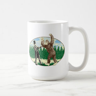 ABE LINCOLN: SASQUATCH-JÄGARE - rolig Bigfoot Kaffemugg