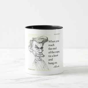 Abe Lincoln & "Slut på rep" Berömd Citat Mugg