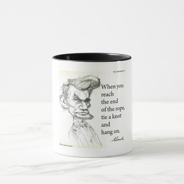 Abe Lincoln & "Slut på rep" Berömd Citat Mugg (Center)