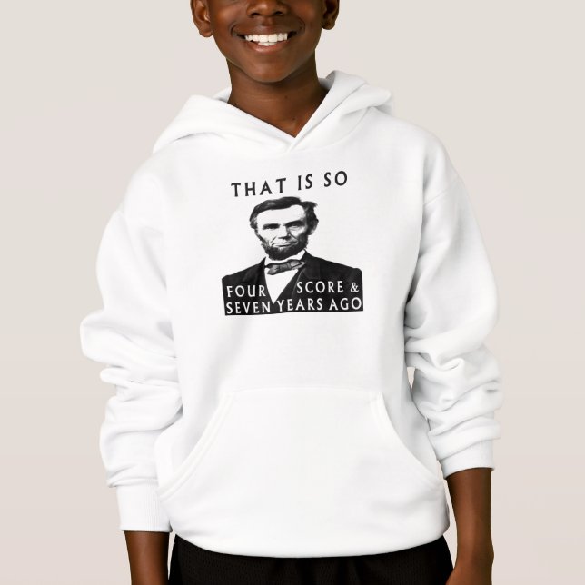 Abe Lincoln, som är, så fyra görar poäng & sju år Tee Shirt (Framsida)