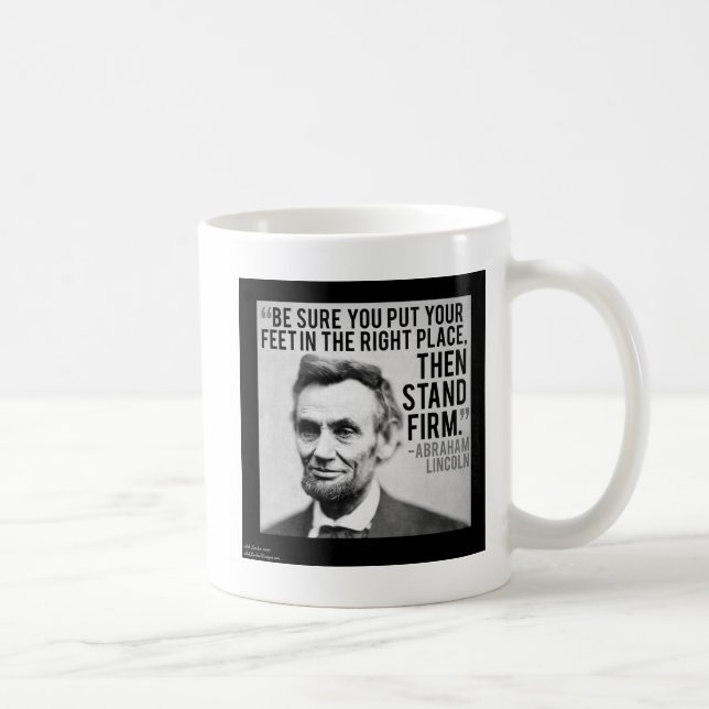 Abe Lincoln & "Stå fast"-citatet Kaffemugg (Höger)