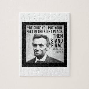 Abe Lincoln & "Stå fast"-citatet Pussel
