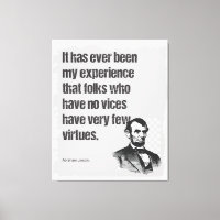 Abe Lincoln Vice & Virtue Quote Art