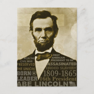 Abe Lincoln Vykort