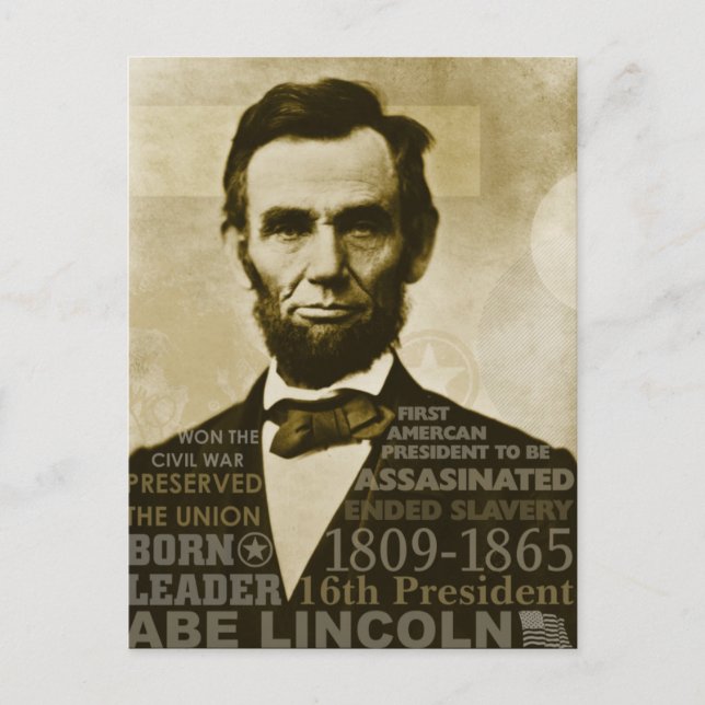 Abe Lincoln Vykort (Framsida)