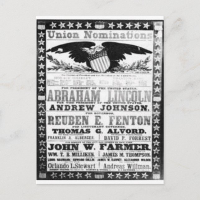 Abe Lincoln Vykort (Framsida)