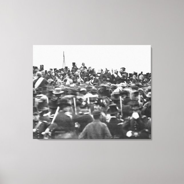 Abe Lincolns Gettysburgtal: Slutet på inbördeskrig Canvastryck (Framsida)