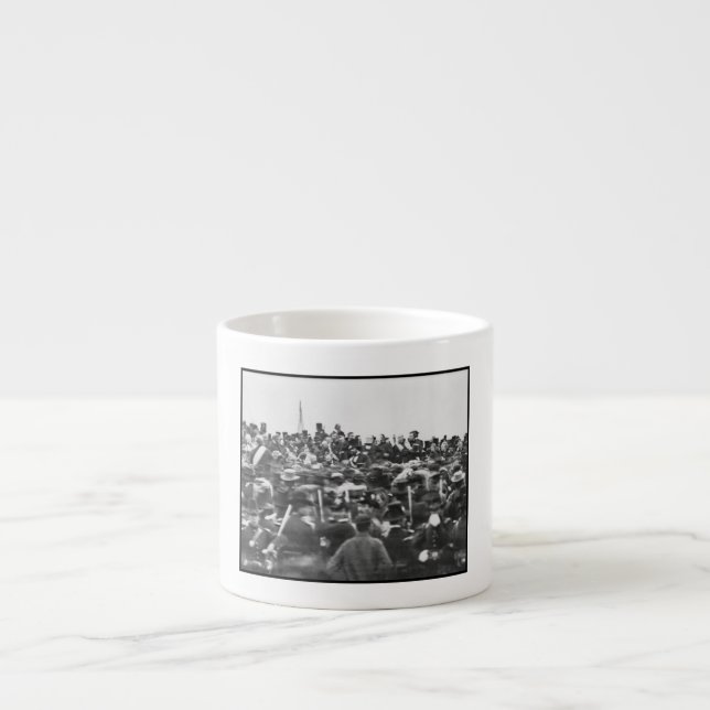 Abe Lincolns Gettysburgtal: Slutet på inbördeskrig Espressomugg (Framsidan)