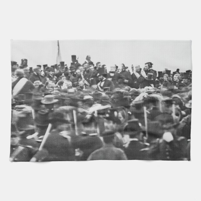 Abe Lincolns tal i Gettysburg: Slutet på inbördesk Kökshandduk (Horisontell)