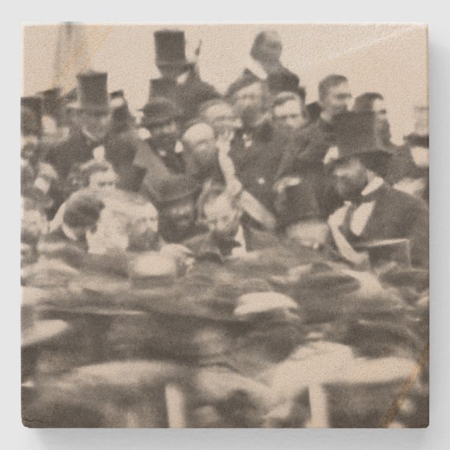 Abe Lincolns tal i Gettysburg: Slutet på inbördesk Stenunderlägg (Framsidan)