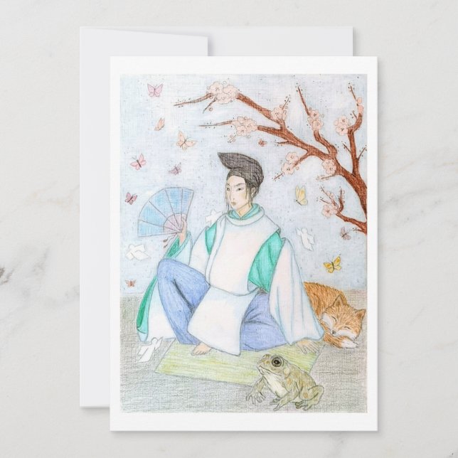 Abe no Seimei original-teckning Tack Kort (Framsida)