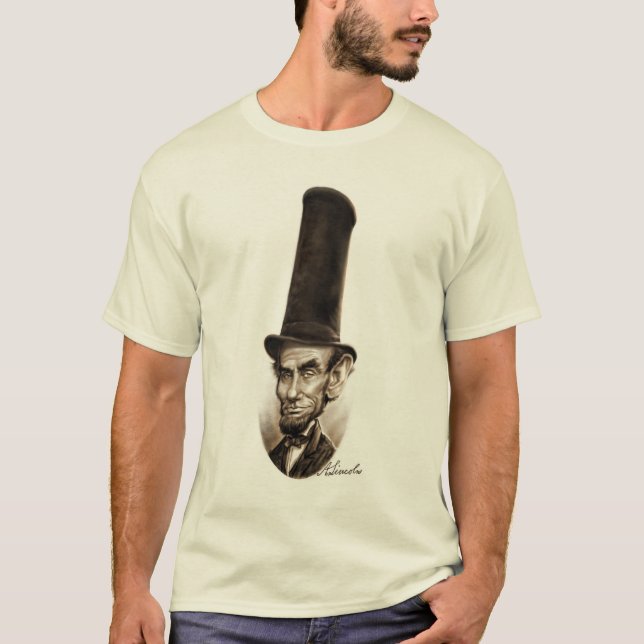 Abe skorstenshatt t shirt (Framsida)