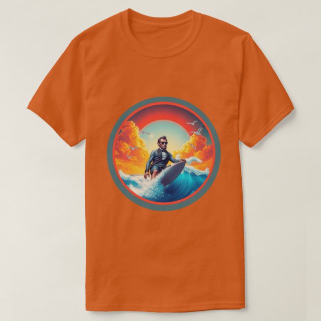 Abe Surfer T Shirt (Design framsida)