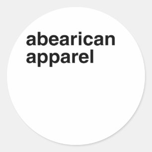 Abearican Apparel Runt Klistermärke