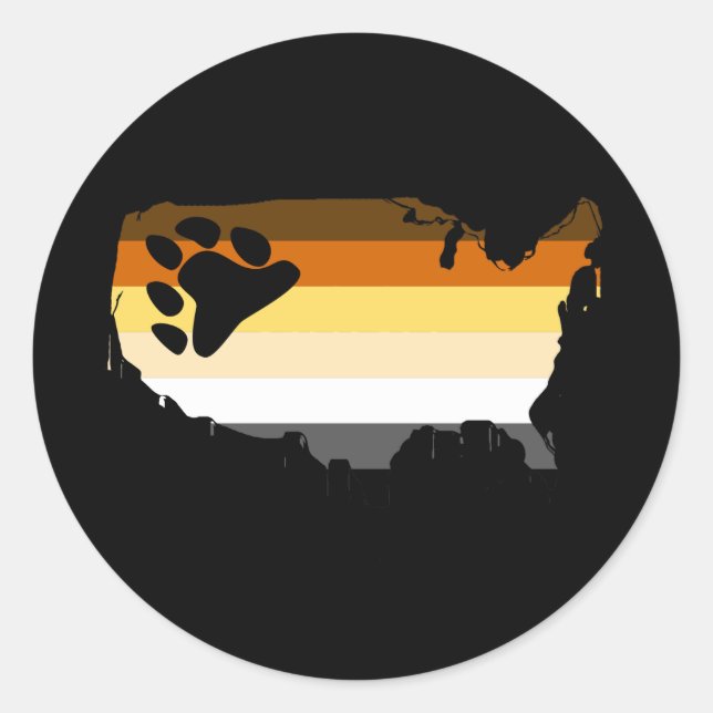 Abearican Runt Klistermärke (Framsida)