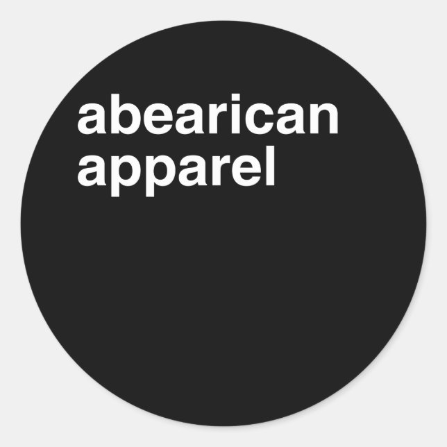 Abearikanapparat - runt klistermärke (Framsida)