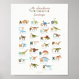 Abecedario Dinosaurios (Español) Poster