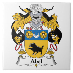 Abel familjvapensköld kakelplatta