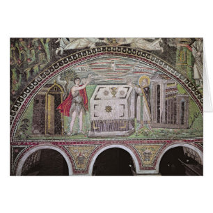 Abel och Melchisedech som erbjuder på altaret Hälsningskort