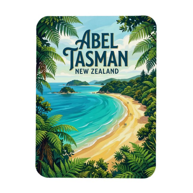 Abel Tasman-kusten Nya Zeeland Magnet (Vertikal)