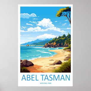 Abel Tasman National Poster Travel Park Skidåkning