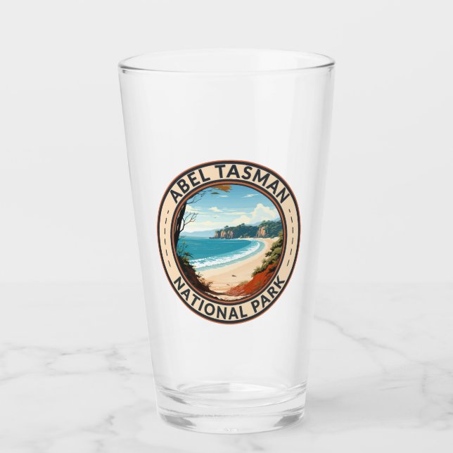 Abel Tasman nationalpark New Zealand Travel Retro Glaskopp (Framsida)
