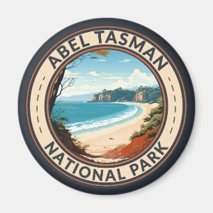Abel Tasman nationalpark New Zealand Travel Retro Magnet