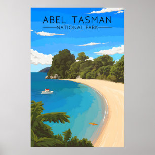 Abel Tasman nationalpark Nya Zeeland Resa Poster