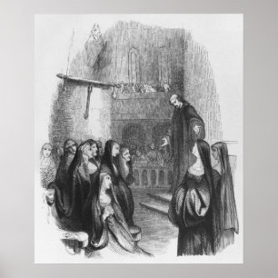 Abelard predikar vid Paraclete Poster