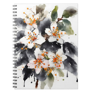 Abelia - Akvarellblommor Anteckningsbok
