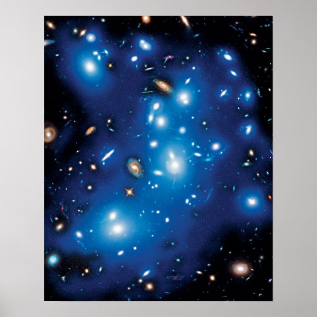 Abell 2744 Pandora galaxhop rymdfoto Poster (Framsidan)
