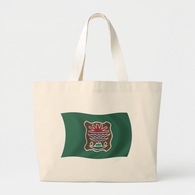 Abenaki Tribe Flagga Tote Bag Jumbo Tygkasse (Framsidan)