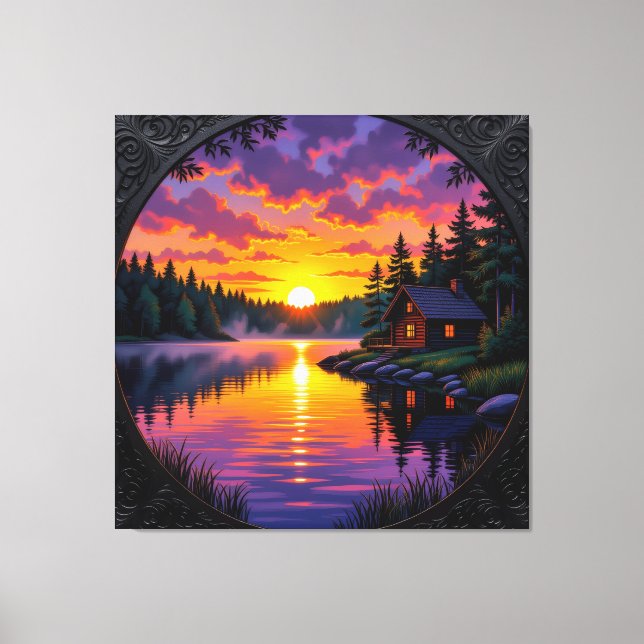 Abendruhe am See Canvastryck (Framsida)