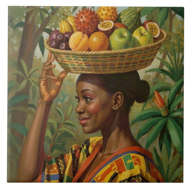 “Abeni”, Her Own Fruit – Black History Celebration Kakelplatta (Framsidan)