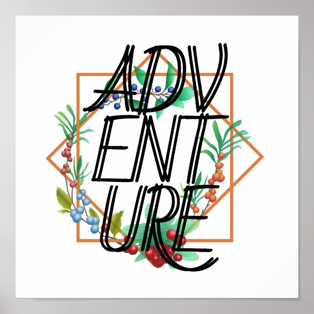 Abenteuer Postkarte Poster (Framsidan)