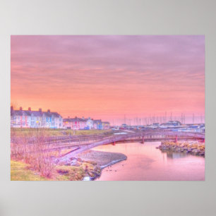 Aberaeron hamn "målning ", poster