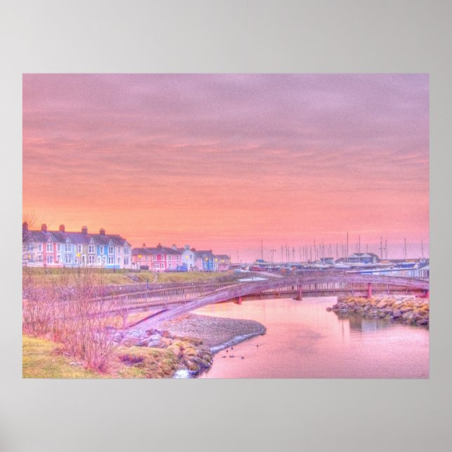 Aberaeron Harbour ’Painting’ Poster (Framsidan)