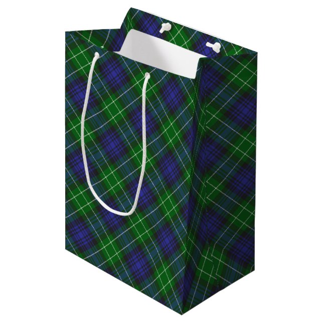 Abercrombie Blue Grönt Tartan Play Scottish (Framsidan Vinklad)