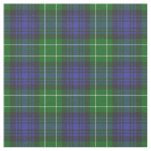 Abercrombie Blue Grönt Tartan Play Scottish Tyg